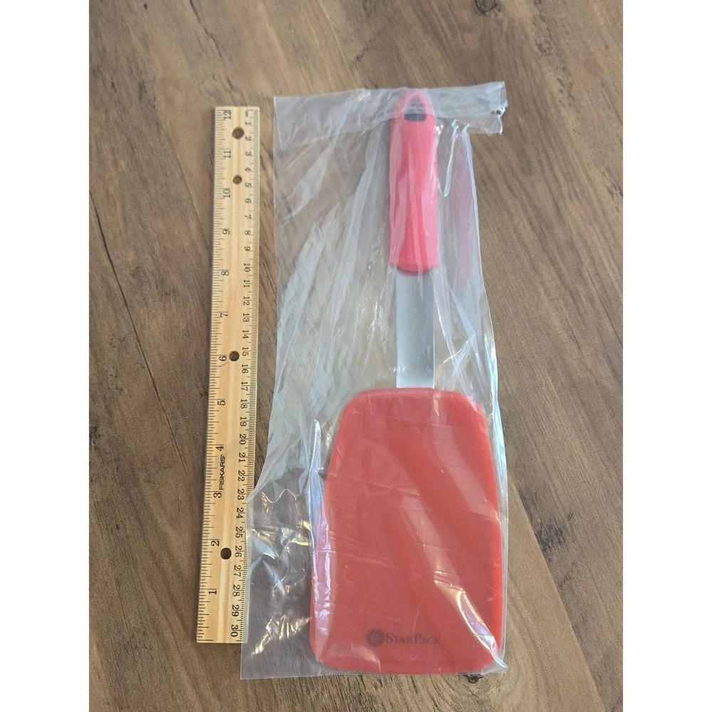 Set of 2 StarPack Silicone Spatula Turners Stainless Steel Heat Resistant 12in
